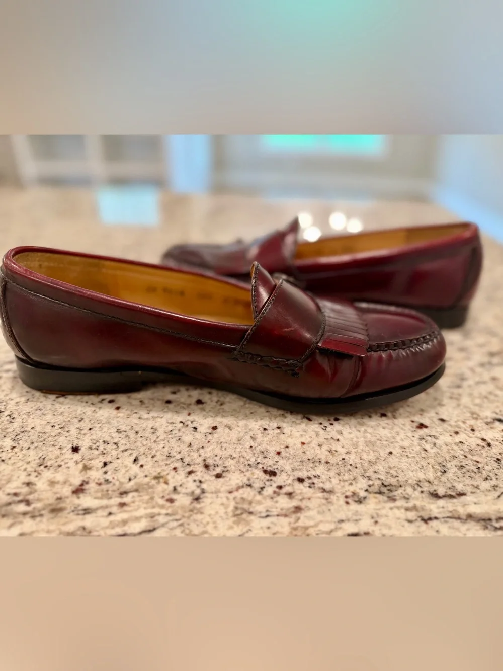Cole Haan Shoes Men’s Size 10.5 D Burgundy Kiltie Monk Strap Loafers Italy 3516